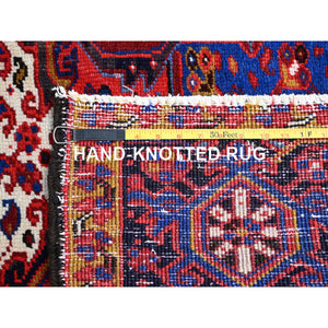 10'x12'9" Goji Berry Red With Large Centre Medallion, 100% Wool, Hand Knotted, Tribal Weaving, Clean, Ends And Sides Secured, Good Condition, Persian Heriz Vintage Oriental Rug FWR660