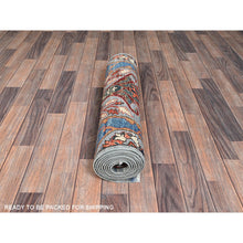 Load image into Gallery viewer, 2&#39;8&quot;x10&#39;1&quot; Misty Gray, Bijar Garus Design, Aryana Grade, Vegetable Dyes, High Mountain Wool, Hand Knotted, Soft Pile, Densely Woven, Runner, Oriental Rug FWR6666