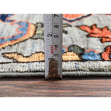 Load image into Gallery viewer, 2&#39;8&quot;x10&#39;1&quot; Misty Gray, Bijar Garus Design, Aryana Grade, Vegetable Dyes, High Mountain Wool, Hand Knotted, Soft Pile, Densely Woven, Runner, Oriental Rug FWR6666
