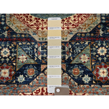 Load image into Gallery viewer, 2&#39;9&quot;x10&#39;2&quot; Navy Blue, Mamluk Design, Aryana Collection, Vegetable Dyes, Soft Pile, High Mountain Wool, Hand Knotted, Densely Woven, Runner, Oriental Rug FWR6672