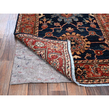 Load image into Gallery viewer, 2&#39;6&quot;x7&#39;9&quot; Yale Blue, Heriz All Over Design, Aryana Collection, Vegetable Dyes, Hand Knotted, Soft Pile, High Mountain Wool, Densely Woven, Runner, Oriental Rug FWR6678