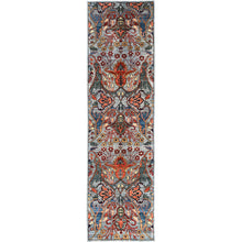 Load image into Gallery viewer, 2&#39;9&quot;x10&#39; Harbor Mist Gray, Bijar Garus Design, Aryana Collection, Vegetable Dyes, High Mountain Wool, Hand Knotted, Soft Pile, Densely Woven, Runner, Oriental Rug FWR6696