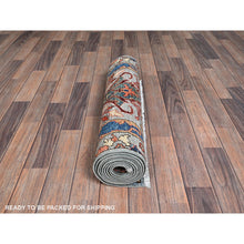 Load image into Gallery viewer, 2&#39;9&quot;x10&#39; Harbor Mist Gray, Bijar Garus Design, Aryana Collection, Vegetable Dyes, High Mountain Wool, Hand Knotted, Soft Pile, Densely Woven, Runner, Oriental Rug FWR6696