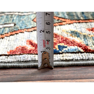 2'9"x10' Harbor Mist Gray, Bijar Garus Design, Aryana Collection, Vegetable Dyes, High Mountain Wool, Hand Knotted, Soft Pile, Densely Woven, Runner, Oriental Rug FWR6696