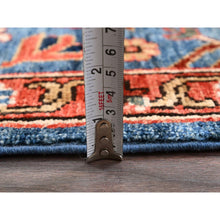 Load image into Gallery viewer, 2&#39;10&quot;x9&#39;10&quot; Aegean Blue, Heriz All Over Design, Aryana Collection, Vegetable Dyes, Hand Knotted, Soft Pile, High Mountain Wool, Densely Woven, Runner, Oriental Rug FWR6708