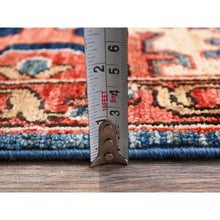 Load image into Gallery viewer, 2&#39;9&quot;x10&#39;1&quot; Imperial Blue, Heriz All Over Design, Aryana Collection, Vegetable Dyes, Soft Pile, High Mountain Wool, Hand Knotted, Densely Woven, Runner, Oriental Rug FWR6714