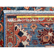 Load image into Gallery viewer, 2&#39;9&quot;x10&#39;1&quot; Imperial Blue, Heriz All Over Design, Aryana Collection, Vegetable Dyes, Soft Pile, High Mountain Wool, Hand Knotted, Densely Woven, Runner, Oriental Rug FWR6714