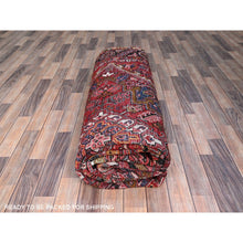 Load image into Gallery viewer, 8&#39;7&#39;x11&#39;1&quot; Cherry Red, Tribal Village Nomad Art With Large Geometric Motif, Vibrant Wool, Hand Knotted, Ends And Sides Secured Professionally, Cleaned, Mint Condition, Vintage Persian Heriz Oriental Rug FWR666
