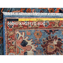 Load image into Gallery viewer, 2&#39;7&quot;x9&#39;9&quot; Bayern Blue, Heriz All Over Design, Aryana Grade, Vegetable Dyes, Soft Pile, High Mountain Wool, Hand Knotted, Densely Woven, Runner, Oriental Rug FWR6720