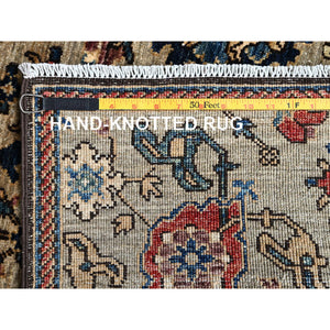 3'x13'10" Tan Brown, Northwest Persian All Over Design, Aryana Grade, Vegetable Dyes, Soft Pile, High Mountain Wool, Hand Knotted, Densely Woven, Runner, Oriental Rug Sh1122