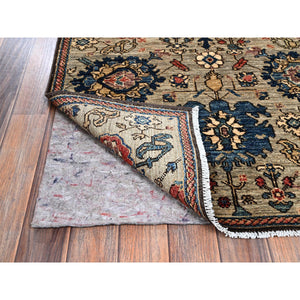 3'x14' Dark Vanilla Brown, Northwest Persian All Over Design, Aryana Grade, Vegetable Dyes, Soft Pile, High Mountain Wool, Hand Knotted, Densely Woven, Runner, Oriental Rug FWR6762