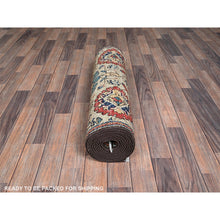 Load image into Gallery viewer, 3&#39;x14&#39; Dark Vanilla Brown, Northwest Persian All Over Design, Aryana Grade, Vegetable Dyes, Soft Pile, High Mountain Wool, Hand Knotted, Densely Woven, Runner, Oriental Rug FWR6762
