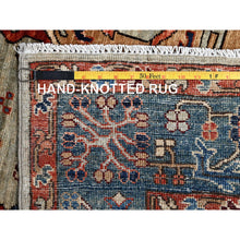 Load image into Gallery viewer, 4&#39;3&quot;x13&#39;1&quot; Light Green, Karajeh With Tribal Medallions Design, Aryana Collection, Vegetable Dyes, High Mountain Wool, Soft Pile, Hand Knotted, Densely Woven, Wide Runner, Oriental Rug FWR6786