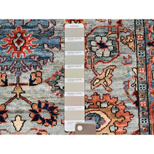 Load image into Gallery viewer, 4&#39;1&quot;x11&#39;9&quot; Agate Gray, Heriz All Over Design, Aryana Collection, Vegetable Dyes, Hand Knotted, Soft Pile, High Mountain Wool, Densely Woven, Wide Runner, Oriental Rug FWR6792