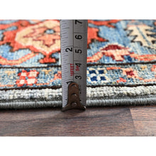 Load image into Gallery viewer, 4&#39;1&quot;x11&#39;9&quot; Agate Gray, Heriz All Over Design, Aryana Collection, Vegetable Dyes, Hand Knotted, Soft Pile, High Mountain Wool, Densely Woven, Wide Runner, Oriental Rug FWR6792