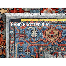 Load image into Gallery viewer, 4&#39;1&quot;x11&#39;9&quot; Agate Gray, Heriz All Over Design, Aryana Collection, Vegetable Dyes, Hand Knotted, Soft Pile, High Mountain Wool, Densely Woven, Wide Runner, Oriental Rug FWR6792