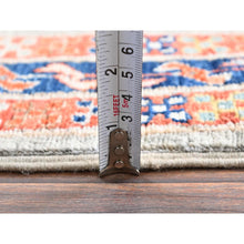 Load image into Gallery viewer, 2&#39;9&quot;x8&#39; Misty Gray, Armenian Inspired Caucasian Design With Bird Figurines, 200 Kpsi, Super Fine Wool, Hand Knotted, Denser Weave, Vegetable Dyes, Runner, Oriental Rug FWR6876