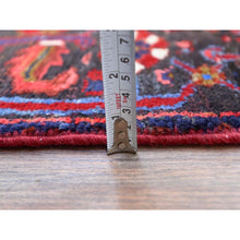 Load image into Gallery viewer, 9&#39;1&quot;x12&#39;4&quot; Nationals Red, Even Wear, Clean, Semi Antique Heriz, Mint Condition, Sides And Ends Secured Professionally, Natural Wool, Sheared Low, Hand Knotted, Oriental Rug Sh115 FWR690