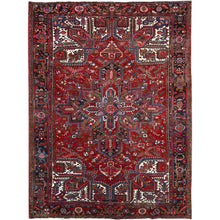Load image into Gallery viewer, 8&#39;2&quot;x10&#39;10&quot; Tomato Tango Red, Centre Geometric Medallion, Evenly Worn, Cleaned, Good Condition, Hand Knotted, All Wool, Cropped Thin, Sides And Ends Secured Professionally, Oriental Rug Sh116 FWR696
