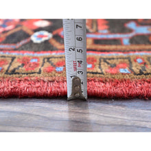 Load image into Gallery viewer, 8&#39;2&quot;x10&#39;10&quot; Tomato Tango Red, Central Geometric Medallion, Evenly Worn, Cleaned, Good Condition, Hand Knotted, Persian Heriz All Wool, Cropped Thin, Sides And Ends Secured Professionally, Vintage Oriental Rug FWR696