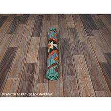 Load image into Gallery viewer, 2&#39;1&quot;x2&#39;8&quot; Flame Orange, Flat Weave, Afghan Kilim With Colorful Geometric Pattern, Vegetable Dyes, Pure Wool, Hand Woven, Reversible, Mat, Oriental Rug FWR7080