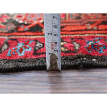 Load image into Gallery viewer, 7&#39;10&quot;x10&#39;7&quot; Prismatic Legacy Red, Centre Geometric Element, Sides Secured Professionally, Cleaned, Vintage Persian Heriz, Sheared Low, Organic Wool, Good Condition, Oriental Rug FWR708