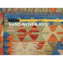 Load image into Gallery viewer, 3&#39;3&quot;x5&#39; Colorful Afghan Kilim With Geometric Pattern, Vegetable Dyes, Flat Weave, 100% Wool, Hand Woven, Reversible, Oriental Rug FWR7140