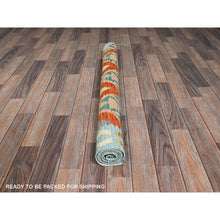 Load image into Gallery viewer, 4&#39;x5&#39;3&quot; Alabaster White, Afghan Kilim With Colorful Geometric Pattern, Vegetable Dyes, Pure Wool, Flat Weave, Hand Woven, Reversible, Oriental Rug FWR7176