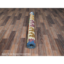 Load image into Gallery viewer, 4&#39;1&quot;x5&#39;9&quot; Colorful Afghan Kilim With Geometric Pattern, Vegetable Dyes, Flat Weave, 100% Wool, Hand Woven, Reversible, Oriental Rug FWR7182