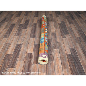 4'7"x6'2" Colorful, Flat Weave, Afghan Kilim With Geometric Pattern, Vegetable Dyes, 100% Wool, Hand Woven, Reversible, Oriental Rug FWR7224