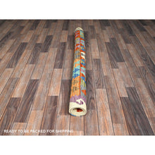 Load image into Gallery viewer, 4&#39;7&quot;x6&#39;2&quot; Colorful, Flat Weave, Afghan Kilim With Geometric Pattern, Vegetable Dyes, 100% Wool, Hand Woven, Reversible, Oriental Rug FWR7224