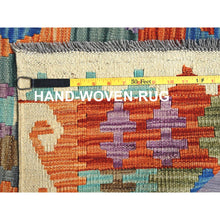 Load image into Gallery viewer, 4&#39;7&quot;x6&#39;2&quot; Colorful, Flat Weave, Afghan Kilim With Geometric Pattern, Vegetable Dyes, 100% Wool, Hand Woven, Reversible, Oriental Rug FWR7224