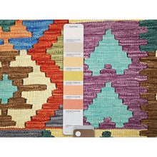 Load image into Gallery viewer, 5&#39;x6&#39;4&quot; Colorful Afghan Kilim With Geometric Pattern, Vegetable Dyes, Flat Weave, Pure Wool, Hand Woven, Reversible, Oriental Rug FWR7230