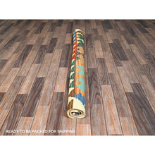 Load image into Gallery viewer, 5&#39;x6&#39;4&quot; Colorful Afghan Kilim With Geometric Pattern, Vegetable Dyes, Flat Weave, Pure Wool, Hand Woven, Reversible, Oriental Rug FWR7230