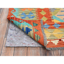 Load image into Gallery viewer, 9&#39;5&quot;x12&#39;6&quot; Colorful Afghan Kilim With Geometric Pattern, Vegetable Dyes, Flat Weave, Pure Wool, Hand Woven, Reversible, Oriental Rug FWR7278
