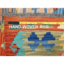 Load image into Gallery viewer, 9&#39;5&quot;x12&#39;6&quot; Colorful Afghan Kilim With Geometric Pattern, Vegetable Dyes, Flat Weave, Pure Wool, Hand Woven, Reversible, Oriental Rug FWR7278