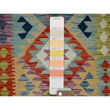 Load image into Gallery viewer, 2&#39;6&quot;x16&#39; Colorful, Afghan Kilim With Geometric Pattern, Vegetable Dyes, 100% Wool, Flat Weave, Hand Woven, Reversible, Xl, Narrow Runner, Oriental Rug FWR7398