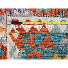 Load image into Gallery viewer, 10&#39;x13&#39; Colorful Afghan Kilim with Geometric Pattern, Vegetable Dyes, Flat Weave, Pure Wool, Hand Woven, Reversible, Oriental Rug FWR7458