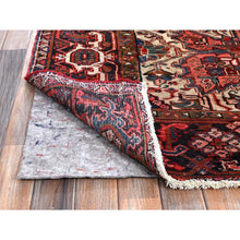 Load image into Gallery viewer, 8&#39;10&quot;x11&#39;10&quot; Blush Red, Vintage Persian Heriz With Flower Medallion Design, 100% Wool, Hand Knotted, Even Wear, Sheared Low, Good Condition, Sides And Ends Professionally Secured, Oriental Rug FWR7488