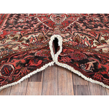 Load image into Gallery viewer, 8&#39;10&quot;x11&#39;10&quot; Blush Red, Vintage Persian Heriz With Flower Medallion Design, 100% Wool, Hand Knotted, Even Wear, Sheared Low, Good Condition, Sides And Ends Professionally Secured, Oriental Rug FWR7488