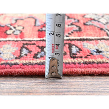 Load image into Gallery viewer, 7&#39;6&quot;x10&#39;7&quot; Auburn Red, Vintage Persian Heriz With Flower Medallion Design, Worn And Distressed, 100% Wool, Hand Knotted, Cropped Thin, Good Condition, Sides And Ends Professionally Secured, Oriental Rug FWR7494