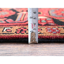 Load image into Gallery viewer, 8&#39;x10&#39;10&quot; Scarlet Red, Vintage Persian Heriz With Large Medallion Design, 100% Wool, Rustic Look, Even Wear, Cropped Thin, Good Condition, Sides And Ends Professionally Secured, Oriental Rug FWR7506
