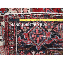 Load image into Gallery viewer, 8&#39;x9&#39;2&quot; Ruby Red, Vintage Persian Heriz with Large Medallion Design, 100% Wool, Hand Knotted, Evenly Worn, Shaved Down, Good Condition, Sides and Ends Professionally Secured, Squarish, Oriental Rug FWR7518
