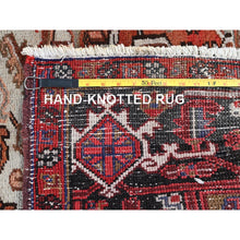 Load image into Gallery viewer, 8&#39;4&quot;x11&#39;4&quot; Rust Red, Vintage Persian Heriz With Geometric Medallion Design, 100% Wool, Hand Knotted, Even Wear, Cropped Thin, Good Condition, Sides And Ends Professionally Secured, Oriental Rug FWR7524