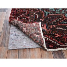 Load image into Gallery viewer, 8&#39;4&quot;x10&#39;3&quot; Blush Red, Vintage Persian Heriz With Geometric Medallion Design, 100% Wool, Hand Knotted, Even Wear, Cropped Thin, Good Condition, Sides And Ends Professionally Secured, Oriental Rug FWR7530