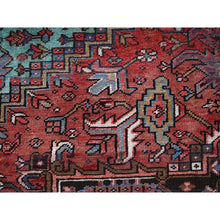 Load image into Gallery viewer, 8&#39;4&quot;x10&#39;3&quot; Blush Red, Vintage Persian Heriz With Geometric Medallion Design, 100% Wool, Hand Knotted, Even Wear, Cropped Thin, Good Condition, Sides And Ends Professionally Secured, Oriental Rug FWR7530