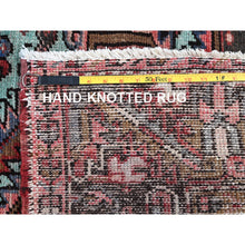 Load image into Gallery viewer, 8&#39;4&quot;x10&#39;3&quot; Blush Red, Vintage Persian Heriz With Geometric Medallion Design, 100% Wool, Hand Knotted, Even Wear, Cropped Thin, Good Condition, Sides And Ends Professionally Secured, Oriental Rug FWR7530