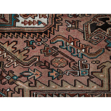 Load image into Gallery viewer, 8&#39;7&quot;x11&#39;5&quot; Blush Red, Vintage Persian Heriz With Geometric Medallion Design, 100% Wool, Hand Knotted, Even Wear, Cropped Thin, Good Condition, Sides And Ends Professionally Secured, Oriental Rug FWR7542