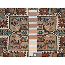 Load image into Gallery viewer, 8&#39;7&quot;x11&#39;5&quot; Blush Red, Vintage Persian Heriz With Geometric Medallion Design, 100% Wool, Hand Knotted, Even Wear, Cropped Thin, Good Condition, Sides And Ends Professionally Secured, Oriental Rug FWR7542