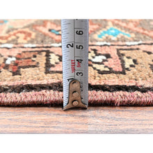 Load image into Gallery viewer, 8&#39;7&quot;x11&#39;5&quot; Blush Red, Vintage Persian Heriz With Geometric Medallion Design, 100% Wool, Hand Knotted, Even Wear, Cropped Thin, Good Condition, Sides And Ends Professionally Secured, Oriental Rug FWR7542